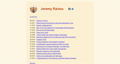 Desktop Screenshot of jeremyraines.com